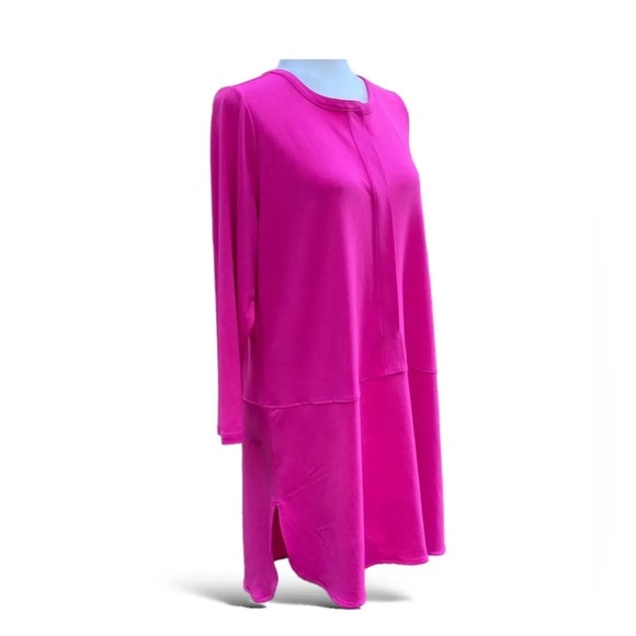 Lauren Ralph Lauren Tops - Lauren Ralph Lauren Top Fuschia Pink 3/4
Sleeve Button Tunic Blouse